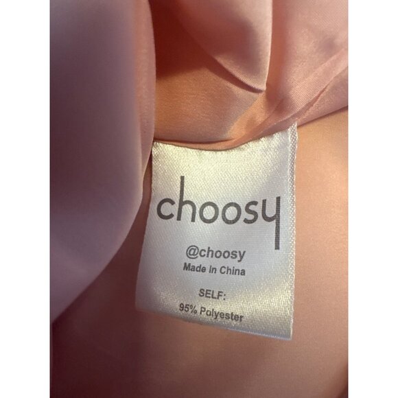 NWT Choosy 2 Pink Plaid Long Sleeve Blazer Dress Deep V Neckline - Picture 7 of 14